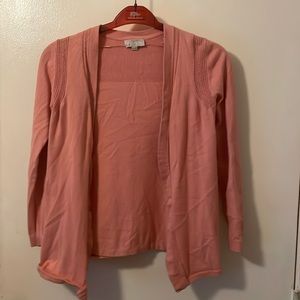 Loft XXS petite coral cardigan